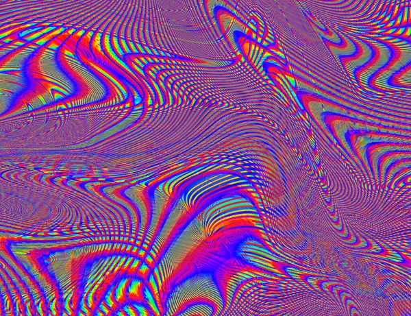 Psychedelic Rainbow Background LSD Красочные обои. Абстрактная гипнотическая иллюзия. Текстура хиппи ретро — стоковое фото