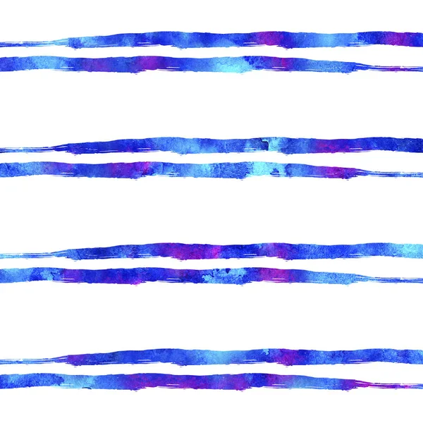 Aquarelle Pinceau Rayures Modèle sans couture Peint à la main Grange Design géométrique en couleur bleue. AVC modernes Grung Collage arrière-plan — Photo