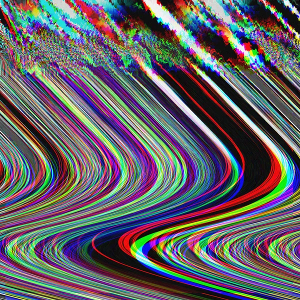 TV Glitch迷幻噪声背景旧VHS屏幕错误数字像素噪声抽象设计计算机缺陷。电视信号失效。Grunge风格的技术问题 — 图库照片