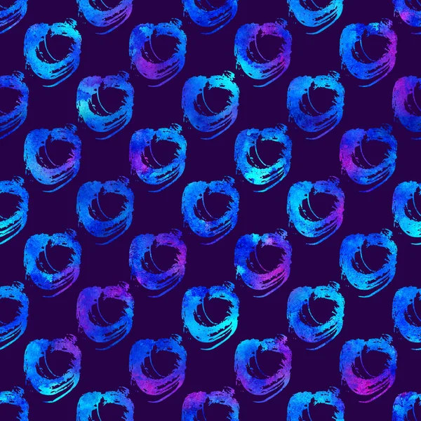 Štětec tečka skvrna Blot Geometrické Grung vzor bezešvé v modré barvě pozadí. Gunge koláž akvarel textura pro dospívající a školní děti tkaniny potisky sortiment design — Stock fotografie
