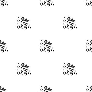 Fırça çizgileri ve fırça darbeleriyle kusursuz bir desen. Beyaz arka planda siyah renk. Elle boyanmış grange dokusu. Mürekkep geometrik elementler. Modern moda tarzı. Bitmek bilmeyen kumaş izi.