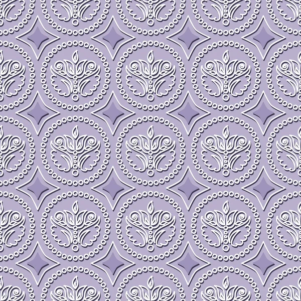 Vintage lilac background. Vector decorative pattern with curls. Design for textiles, wallpaper. — Vetor de Stock