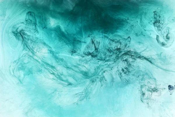 Abstraktní Modrozelený Oceán Malování Vodní Pozadí Vír Šplouchání Vln Pohybu — Stock fotografie