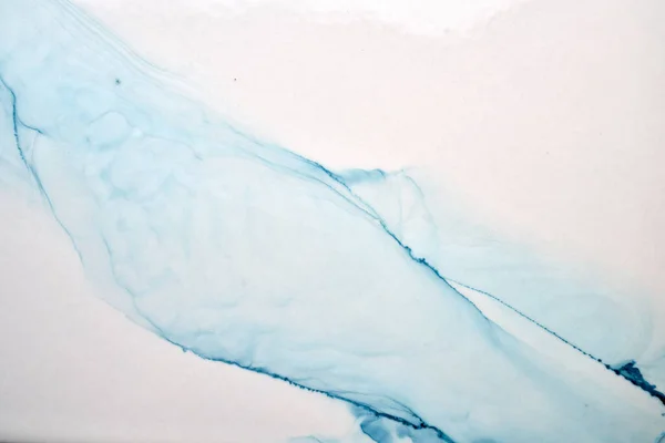 Abstraktní Námořní Modrý Oceán Nebe Akvarel Pozadí Indigo Nátěr Skvrny — Stock fotografie
