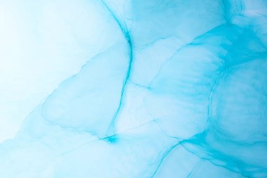 Soyut lacivert okyanus gökyüzü suluboya arka plan. çivit mavisi boya lekeleri, lekeler, su dalgaları, lüks sıvı sıvı duvar kağıdı.