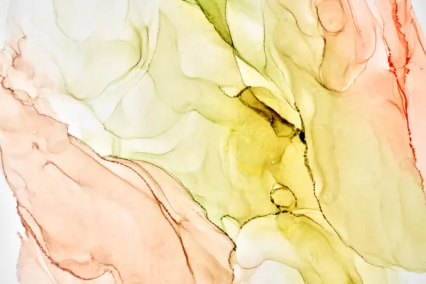Αφηρημένη Ώχρα Πράσινο Φόντο Ακουαρέλα Κίτρινο Πορτοκαλί Καφέ Χρώμα Λεκέδες — Φωτογραφία Αρχείου