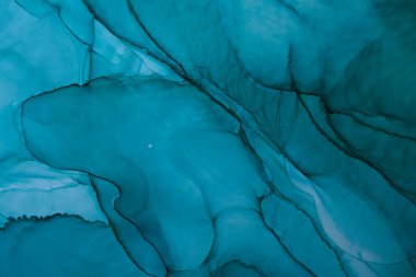 Soyut lacivert okyanus gökyüzü suluboya arka plan. çivit mavisi boya lekeleri, lekeler, su dalgaları, lüks sıvı sıvı duvar kağıdı.