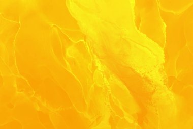 Soyut sarı okyanus gökyüzü suluboya arka plan. boya lekeleri ve lekeler, su dalgaları, lüks sıvı sıvı sanat duvar kağıdı