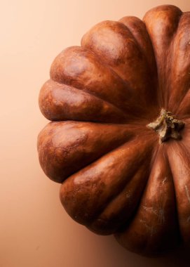 Olgunlaşmış balkabağı turuncu arkaplanı kapat