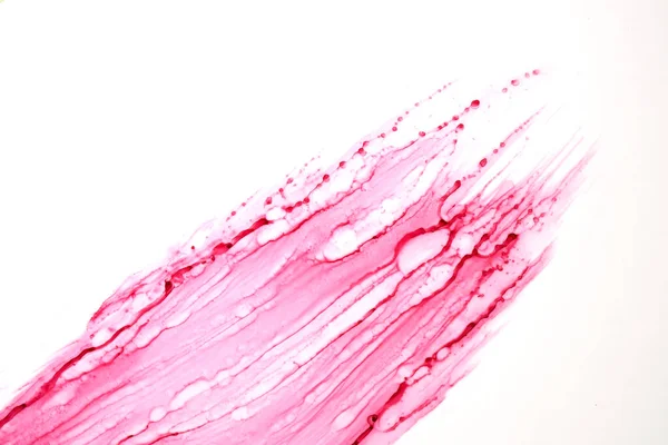 Listra Rosa Abstrato Fundo Branco Papel Parede Tinta Aquarela Manchas — Fotografia de Stock