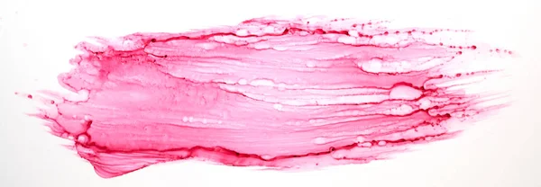 Abstract Roze Streep Witte Achtergrond Aquarel Inkt Behang Verf Vlekken — Stockfoto