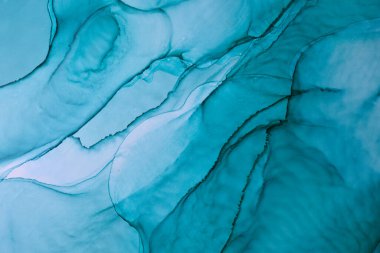 Soyut lacivert okyanus gökyüzü suluboya arka plan. çivit mavisi boya lekeleri, lekeler, su dalgaları, lüks sıvı sıvı duvar kağıdı.