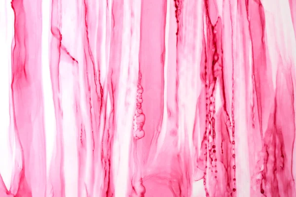 Absztrakt Rózsaszín Csíkok Háttér Akvarell Tinta Tapéta Festék Foltok — Stock Fotó