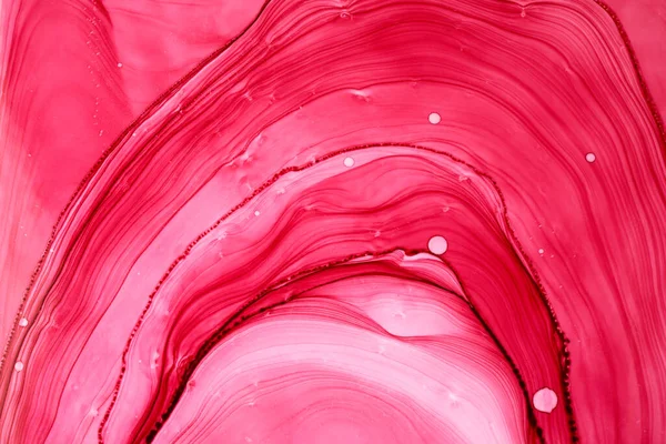 Fondo Acuarela Rosa Abstracto Manchas Pintura Manchas Onduladas Agua Lujoso — Foto de Stock