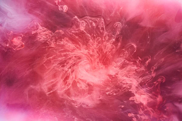 Sfondo Inchiostro Fumo Rosa Nebbia Colorata Astratto Tocco Vorticoso Mare — Foto Stock