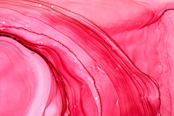 Fundo Aquarela Rosa Abstrato Tinta Manchas Manchas Onduladas Água Papel — Fotografia de Stock