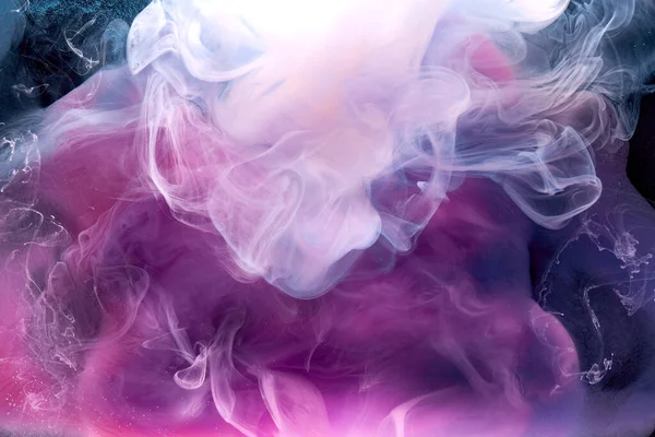 Fumo Roxo Fundo Tinta Preta Nevoeiro Colorido Mar Roxo Rodando — Fotografia de Stock