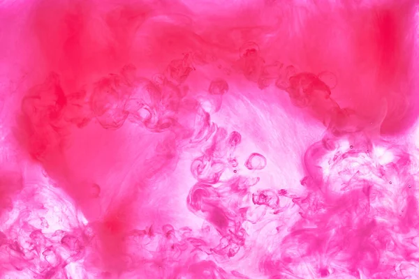 Sfondo Inchiostro Fumo Rosa Nebbia Colorata Astratto Tocco Vorticoso Mare — Foto Stock