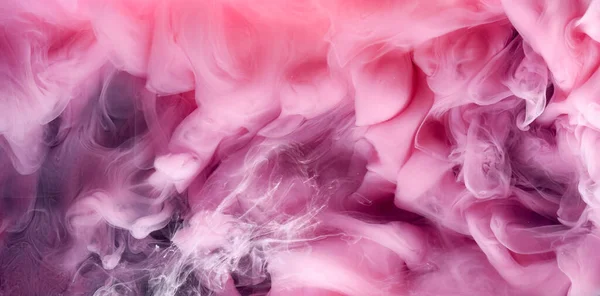 Roze Grijze Rook Zwarte Inkt Achtergrond Kleurrijke Mist Abstracte Wervelende — Stockfoto