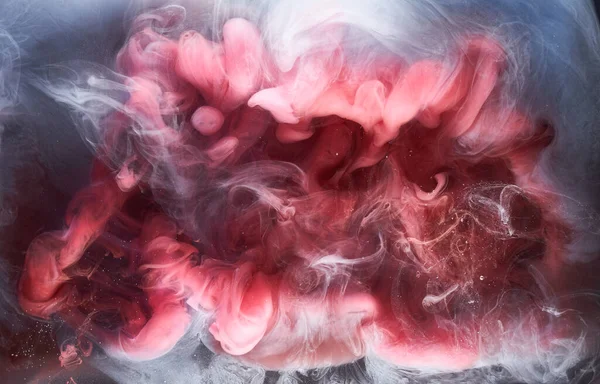 Czarno Czerwone Tło Atramentu Kolorowa Mgła Abstrakcyjny Wirujący Ocean Akrylowy — Zdjęcie stockowe
