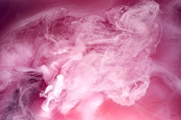 Rosa Grauer Rauch Auf Schwarzem Tuschehintergrund Bunter Nebel Abstrakt Wirbelnde — Stockfoto