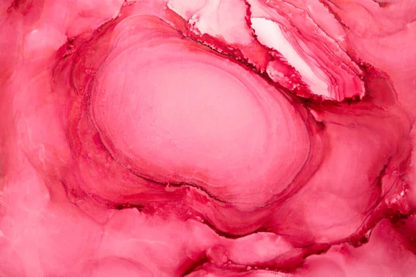 Rubí Rosa Tinta Fondo Abstracto Textura Mármol Fluido Papel Pintado — Foto de Stock