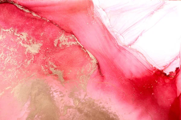 Roze Gouden Inkt Luxe Abstracte Achtergrond Marmeren Textuur Vloeibare Kunst — Stockfoto