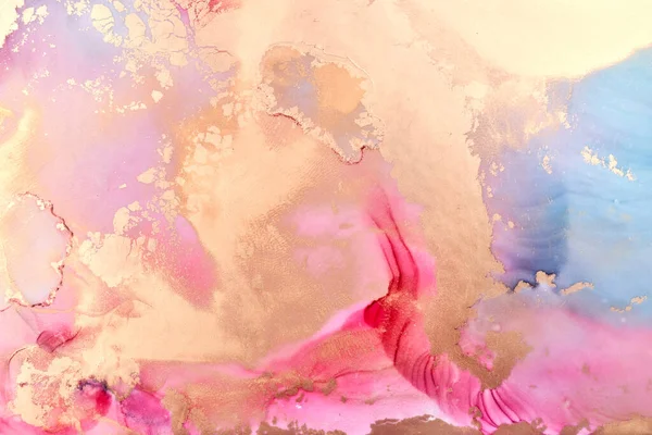 Encre Colorée Fond Abstrait Luxe Texture Marbre Rose Papier Peint — Photo