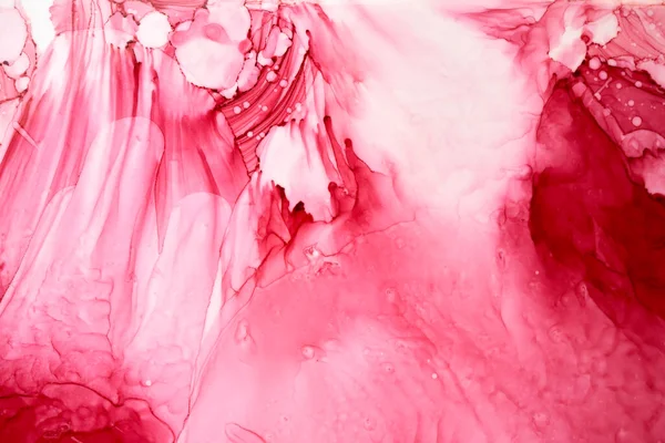 Rubí Rosa Tinta Fondo Abstracto Textura Mármol Fluido Papel Pintado — Foto de Stock