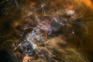 Sıvı akışkan sanat özgeçmişi. Su altında dans eden akrilik boya karışımı.