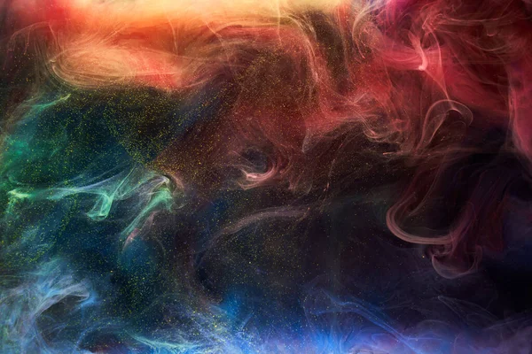 Sıvı akışkan sanat özgeçmişi. Su altında dans eden akrilik boya karışımı.