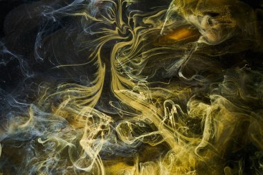 Sıvı akışkan sanat özgeçmişi. Su altında dans eden akrilik boya karışımı.