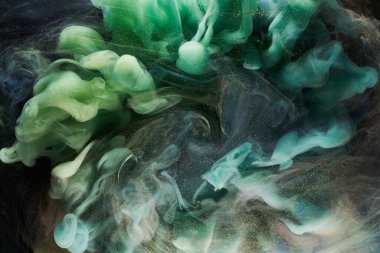 Sıvı akışkan sanat özgeçmişi. Su altında dans eden akrilik boya karışımı.