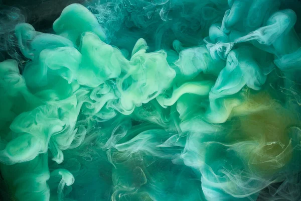 Arte Líquido Fluido Fondo Abstracto Pintura Acrílica Verde Azul Bajo — Foto de Stock