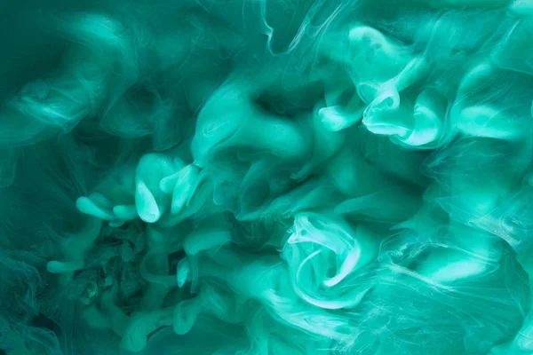 Рідке Рідинне Мистецтво Абстрактне Тло Синьо Зелена Акрилова Фарба Під — стокове фото