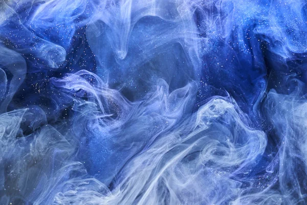 Liquid Fluido Arte Sfondo Astratto Pittura Acrilica Blu Sott Acqua — Foto Stock