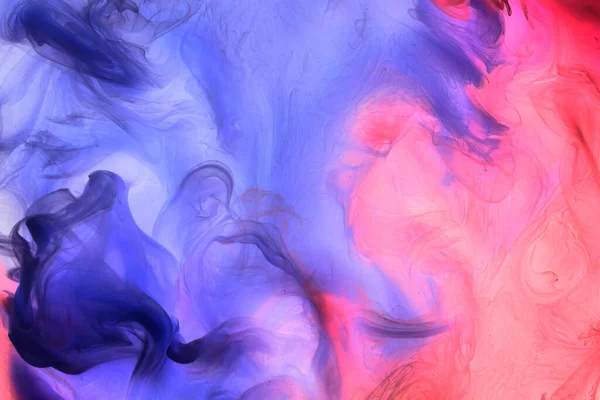Arte Líquido Fluido Fondo Abstracto Pintura Acrílica Azul Rosa Bajo — Foto de Stock