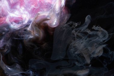 Sıvı akışkan sanat özgeçmişi. Su altında dans eden akrilik boya karışımı.