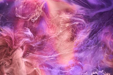 Sıvı akışkan sanat özgeçmişi. Su altında dans eden akrilik boya karışımı.