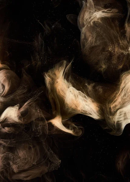 液体芸術の抽象的な背景 暗い多色の煙が水中 宇宙海 宇宙爆発アクリル絵具を踊る — ストック写真