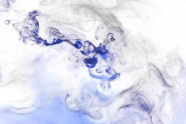 Arte Líquido Fluido Fondo Abstracto Pintura Acrílica Azul Bajo Agua — Foto de Stock