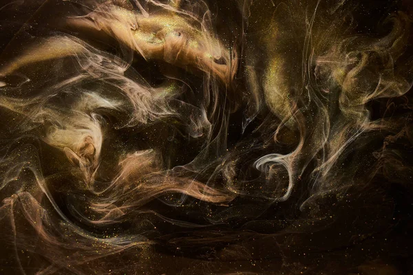 Tekutá Tekutina Umění Abstraktní Pozadí Tmavý Mnohobarevný Kouř Tančící Akrylové — Stock fotografie