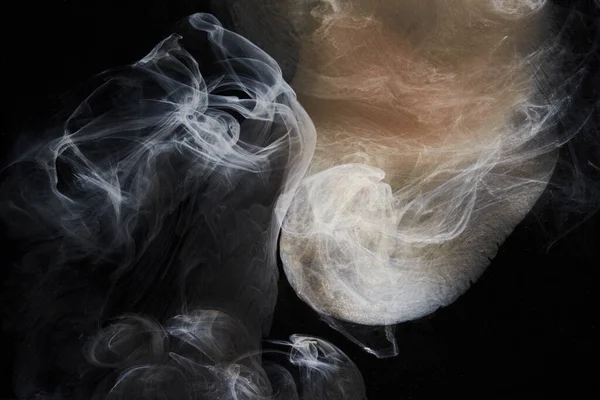 Жидкая Жидкость Искусства Абстрактного Фона Черные Белые Струи Дым Танцующие — стоковое фото