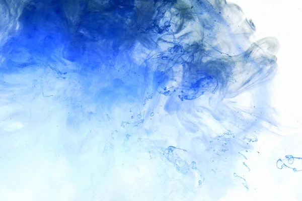 Tekutá Tekutina Umění Abstraktní Pozadí Modrá Akrylová Barva Pod Vodou — Stock fotografie