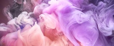 Çok renkli parlak kontrast ışık dumanı soyut arka plan, akrilik boya sualtı patlaması