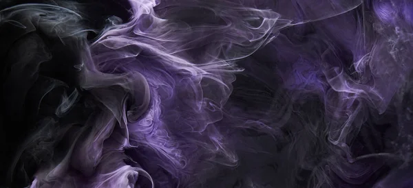 Purple Lilac Multicolored Smoke Abstract Background Acrylic Paint Underwater Explosion — Stock Photo, Image