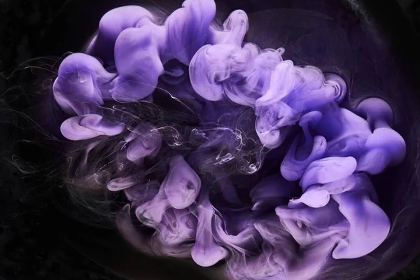 Fondo Abstracto Humo Multicolor Lila Púrpura Pintura Acrílica Explosión Bajo — Foto de Stock