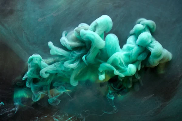 Fondo Abstracto Humo Verde Pintura Acrílica Bajo Agua Explosión — Foto de Stock