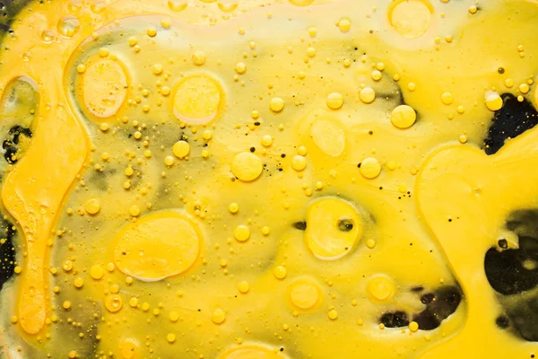 Alcohol Inkt Geel Abstracte Achtergrond Natuurlijke Textuur Bellen Verf Spatten — Stockfoto