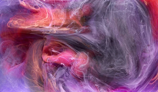 Barevný Růžový Kouř Abstraktní Pozadí Akrylové Barvy Pod Vodou Výbuch — Stock fotografie